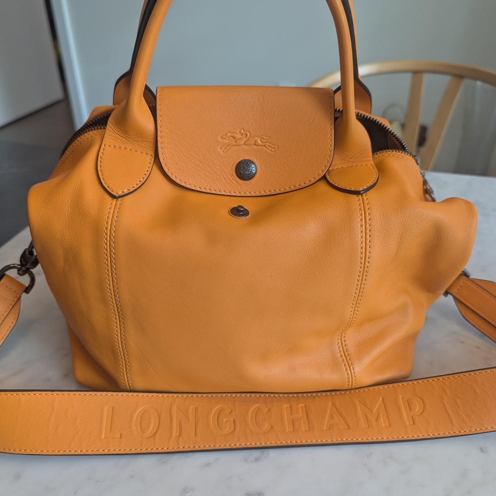Longchamp Le Pilage Cuir Tote Shoulder Bag Leather, Small
